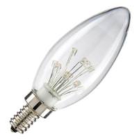 Sunlite 1 watt 120 volt C11 Candelabra Screw Base 2300K Warm White Clear Star Filament LED