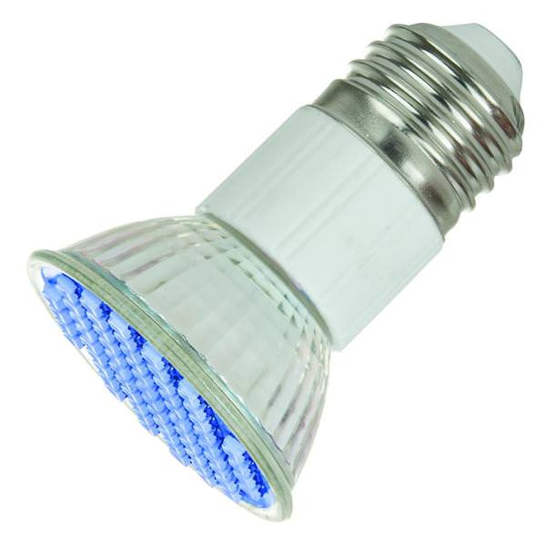 2.8 watt 120 volt MR16 JDR Medium Screw Base Blue LED Flood