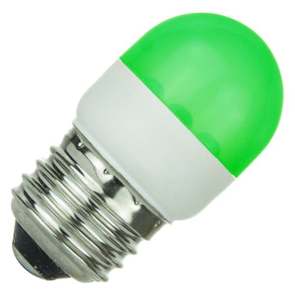 1 watt 120 volt T10 Indicator Medium Screw (E26) Base Green LED