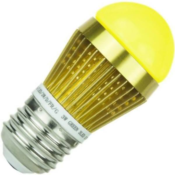 3 watt 110 volt S14 Medium Screw Base 6000K Frosted Yellow LED