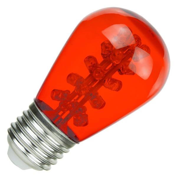 .9 watt 120 volt S14 Medium Screw Base Red LED