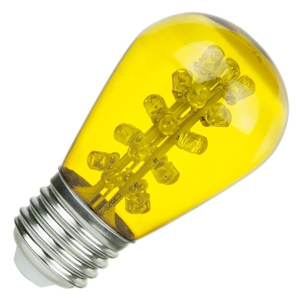 .9 watt 120 volt S14 Medium Screw Base Yellow LED