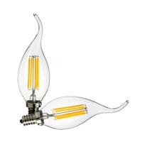 Sylvania 5 watt 120 volt B10 Candelabra Screw Base 2700K Warm White Dimmable LED Filament (2 pack)