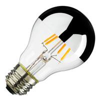 Sunlite 6 watt 120 volt A19 Medium Screw Base 2200K Warm White Silver Bowl Clear Dimmable LED