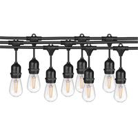 Sunlite 24' 7 Light 10.5 watt 120 volt Black 2700K LED Light String