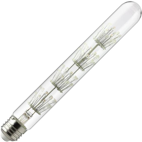 2.5 watt 120 volt T10 Medium Screw Base 2300K Warm White Clear Star Filament Dimmable LED