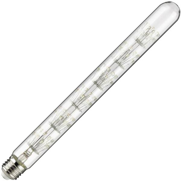 3 watt 120 volt T10 Medium Screw Base 2300K Warm White Clear Star Filament LED