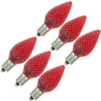 View 0.4 watt 120 volt C7 Candelabra Screw Base Red LED (6 pack)