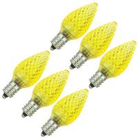 View 0.4 watt 110 volt C7 Candelabra Screw Base Yellow LED (6 pack)