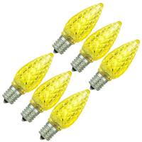 Sunlite 0.4 watt 120 volt C9 Intermediate Screw Base Yellow LED