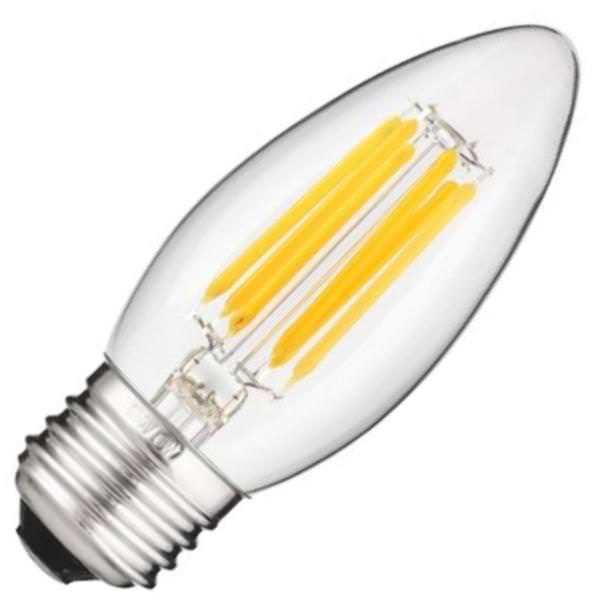 6 watt 120 volt B11 Medium Screw Base 5000K Daylight Dimmable LED