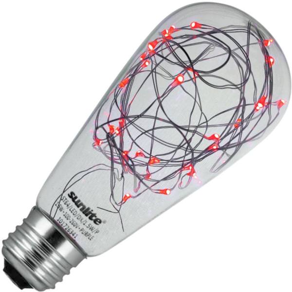 1.5 watt 100-260 volt ST64 Medium Screw Base Micro String Light LED Filament