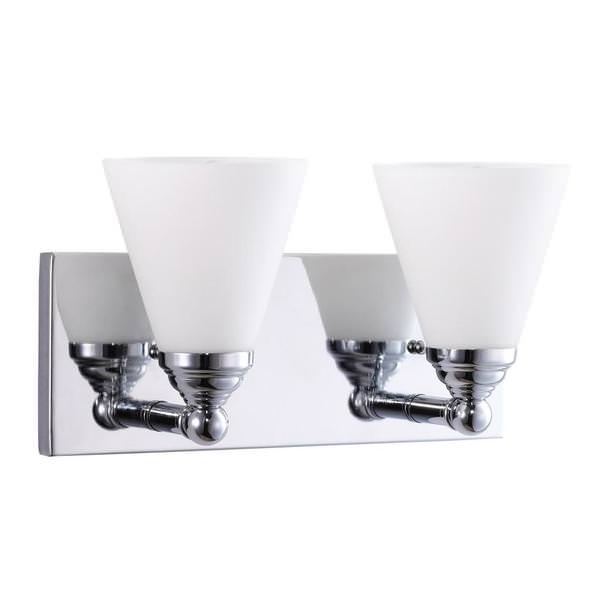 2 Light 60 watt 120 volt Brushed Nickel LED Wall Sconce