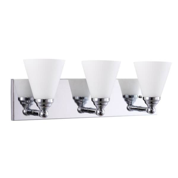 3 Light 60 watt 120 volt Brushed Nickel LED Wall Sconce
