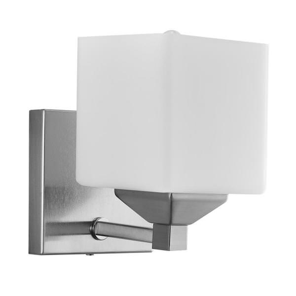 1 Light 60 watt 120 volt Brushed Nickel LED Wall Sconce