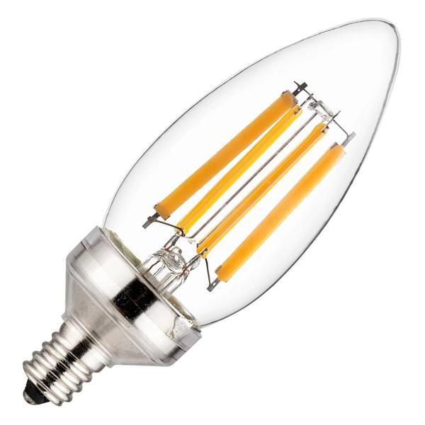 8.8 watt 120 volt B11 Candelabra Screw Base 4000K Cool White Dimmable LED