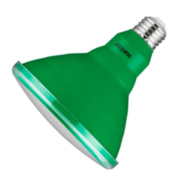 15 watt 120 volt PAR38 Medium Screw Base Green LED