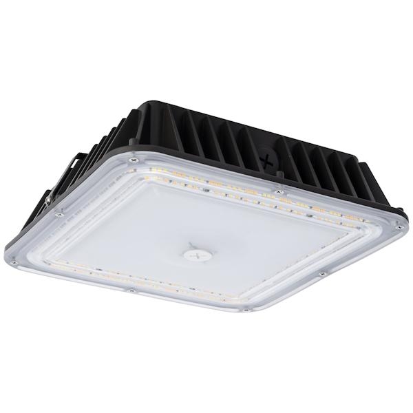 Selectable watt 120/277 volt CCT Selectable Bronze LED Outdoor Canopy Light Fixture