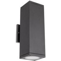 Sunlite 2 Lamp 12 watt 120/277 volt CCT Selectable Black Non-Dimmable LED Outdoor Sconce