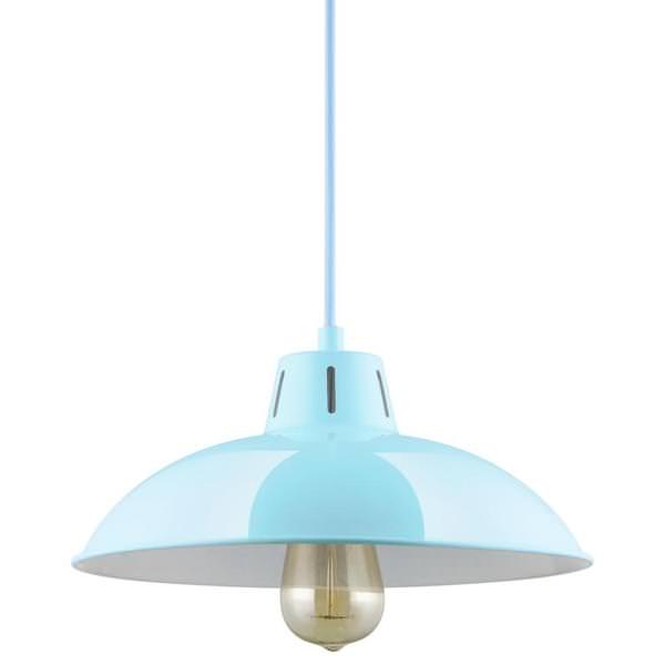 1 Lamp 60 watt 120 volt Medium Screw Baby Blue Pendant Fixture