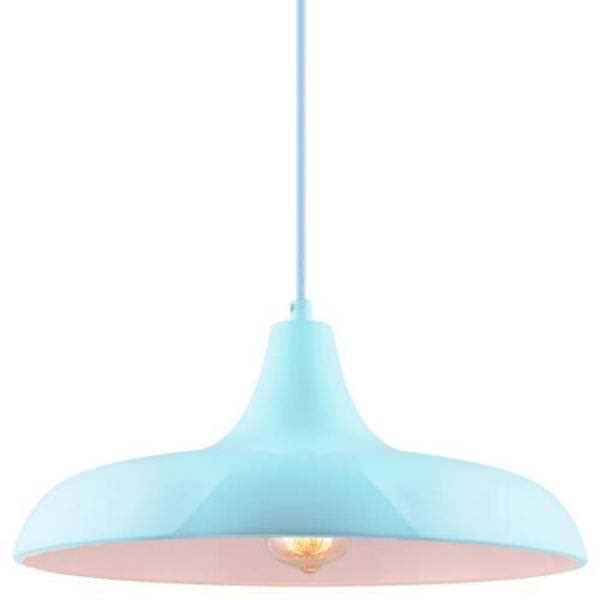 1 Lamp 60 watt 120 volt Medium Screw Baby Blue Pendant Fixture