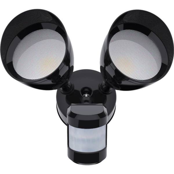 2 Lamp 20 watt 120 volt Black LED Security Light with Motion Sensor
