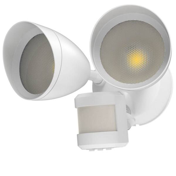 2 Lamp 20 watt 120 volt White LED Security Light with Motion Sensor