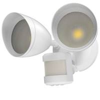 Sunlite 2 Lamp 20 watt 120 volt White LED Security Light with Motion Sensor