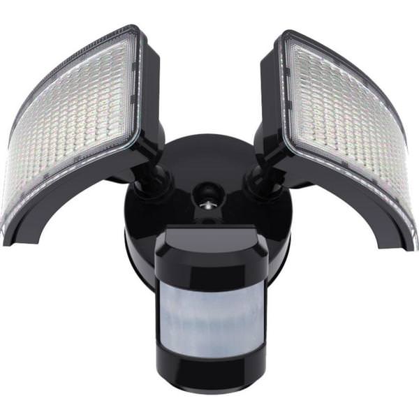 2 Lamp 24 watt 120 volt Black LED Security Light with Motion Sensor