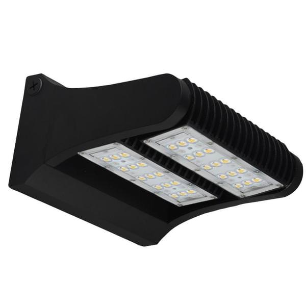 80 watt 100/277 volt 5000K Daylight Black Dimmable LED Wallpack