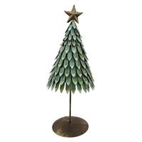 Sunset Vista Designs 10" Rustic Green Scalloped Tree with Star