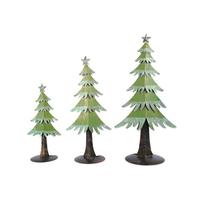 View 9"/12"/14" Rustic Green Evergreen Tree with Star (3 Pack)