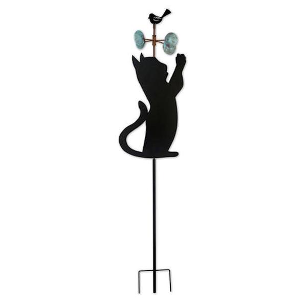 54" Black Cat Wind Spinner