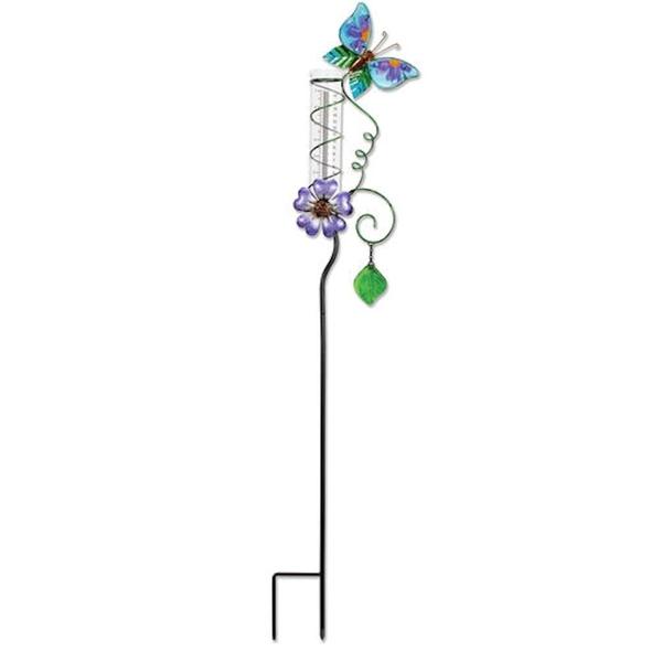 Butterfly Rain Gauge Garden Stake