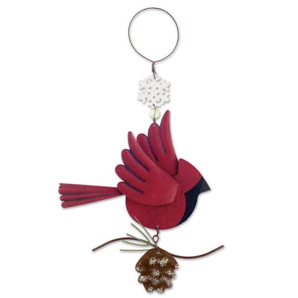 10" Cardinal in Flight Ornament