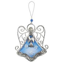 Sunset Vista Designs 10" Angel Metal and Glass Ornament