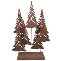 View 14" Rustic Copper Pine Tree with Star