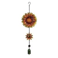 View 26.5" Sunflower Metal Garden Bell