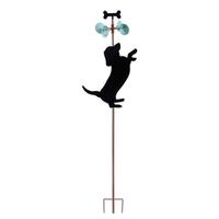 View 54" Black Dog Wind Spinner