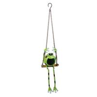 Sunset Vista Designs 36" Green Solar Swinging Froggy Lantern 