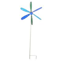 Sunset Vista Designs 28" Blue Pinwheel Wind Spinner