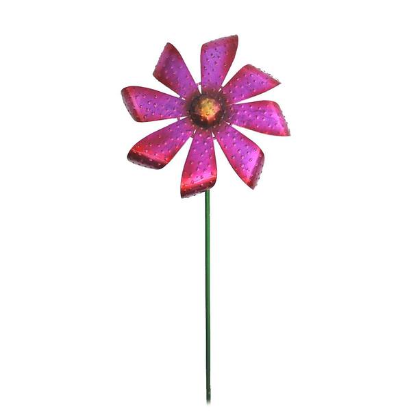 18" Daisy Pink Wind Spinner