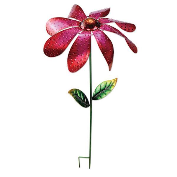 48" Daisy Pink Wind Spinner
