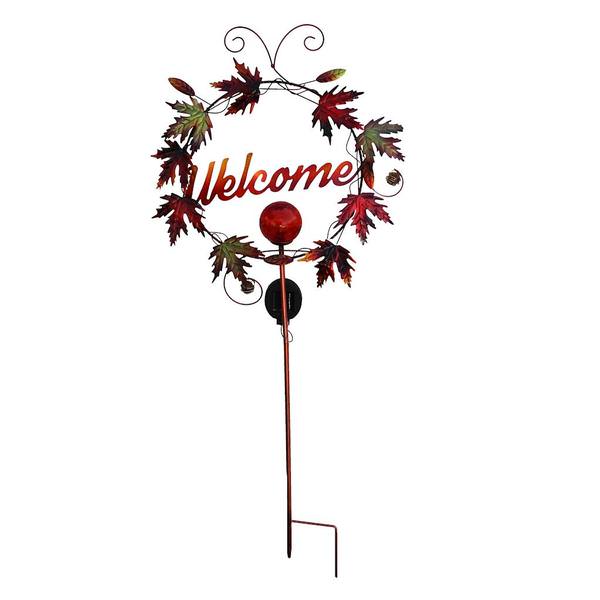 Leaves Sunset Vista Designs Fall Stake