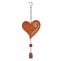 View 16.5" Heart Metal Garden Bell