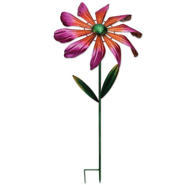 44" Pink Flower Wind Spinner