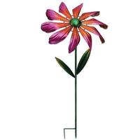 View 44" Pink Flower Wind Spinner