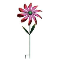 View 44" Red Flower Wind Spinner