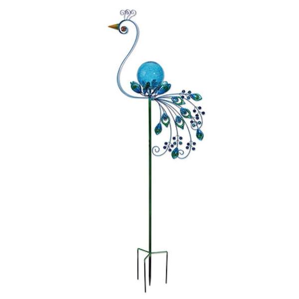 Solar Blue Peacock Sunset Vista Designs Stake