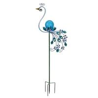 View Solar Blue Peacock Sunset Vista Designs Stake